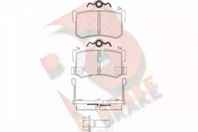 R BRAKE rb0995701 -  Комплект тормозных колодок, дисковый тормоз